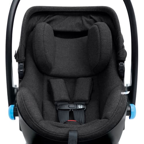Closeup of the Newborn Body Support System on a Clek Liingo infant car seat