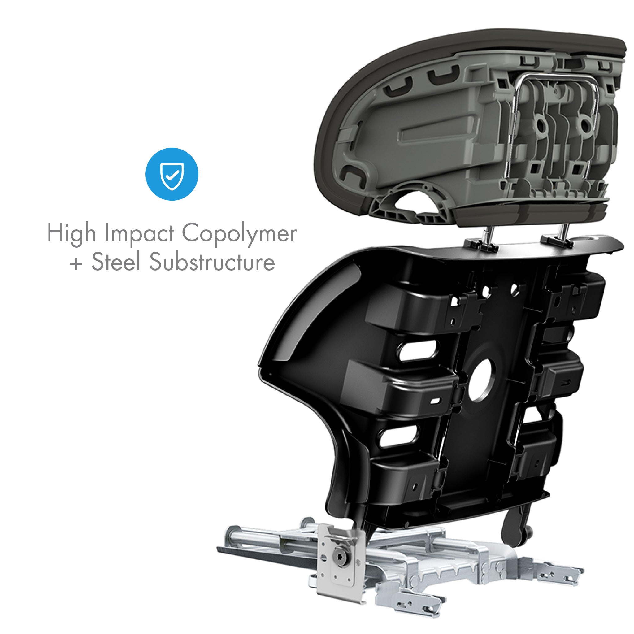 Oobr Mechanical components with high impact copolymer and steel substructure on a white background all-groups