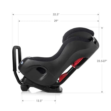 Clek Fllo convertible car seat product dimensions rear-facing