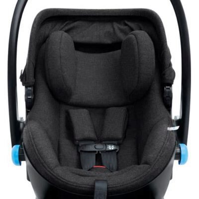 Closeup of the Clek Liing infant car seat's Newborn Body Support System 