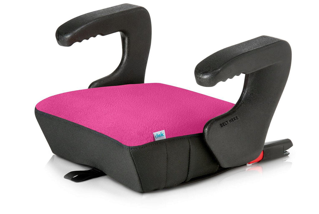 Clek Olli booster seat in Flamingo fabric